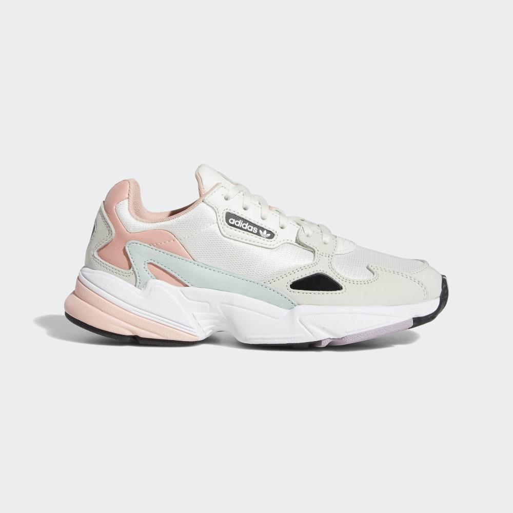 Adidas Women's Falcon Originals Shoes White/Pink Ireland EE4149